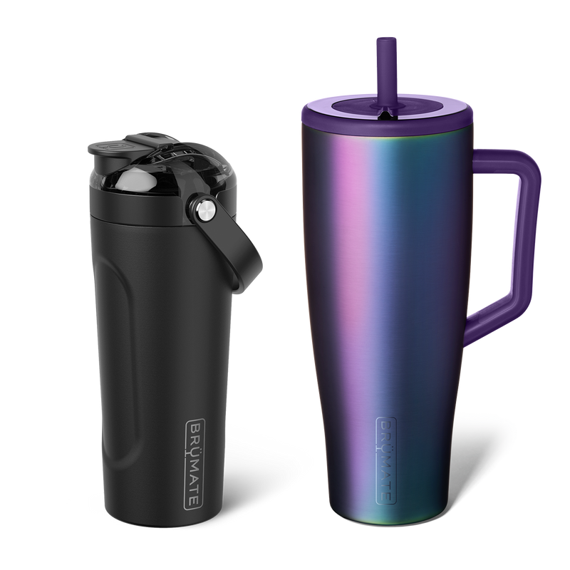 Shake + Glow Bundle | Dark Aura & Matte Black | 40oz/25oz - Chilled Drink-Bundle