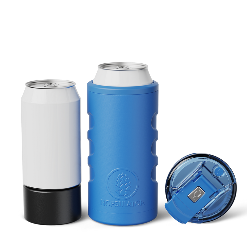 Retro Hopsulator Trio | Matte Azure | 12/16oz Standard Cans - Smooth Cold-Keep