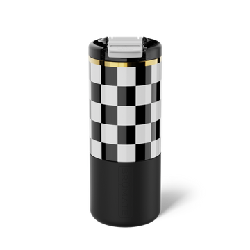 Strova 18oz | Black & White Checker - Outdoor Insulated-Sip