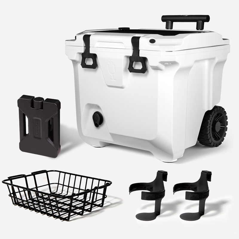 Br Tank 35-Quart Ultimate Day Trip Cooler Bundle | Ice White - Grab-and-Go Easy-Start