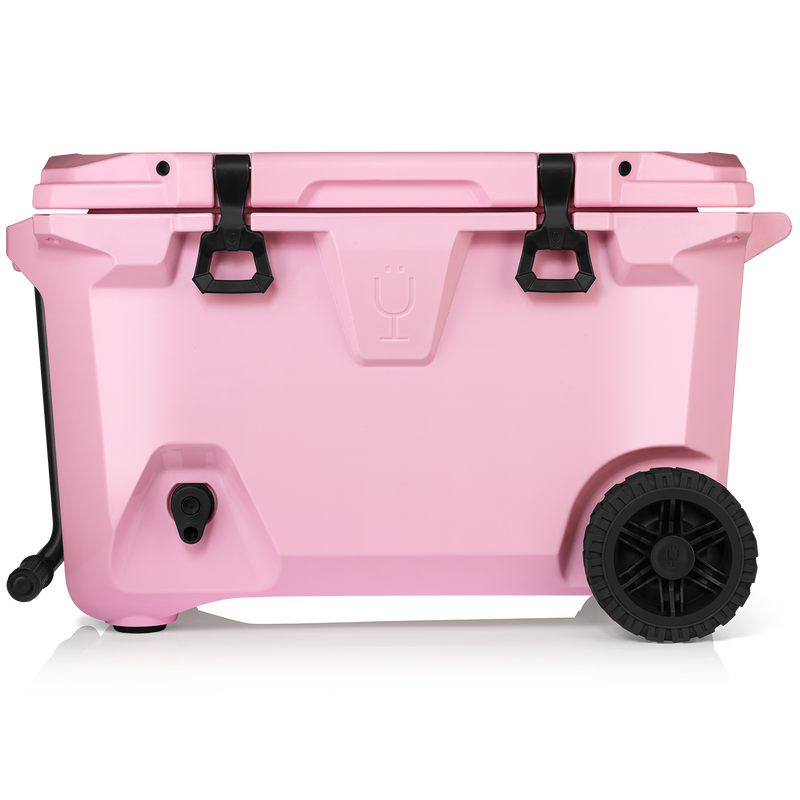 Br Tank 55-Quart Rolling Cooler | Blush - All-Day Ice-Ready
