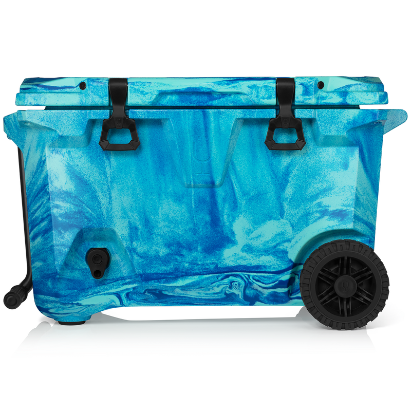 Br Tank 55-Quart Rolling Cooler | Ocean Swirl - Premium Pack