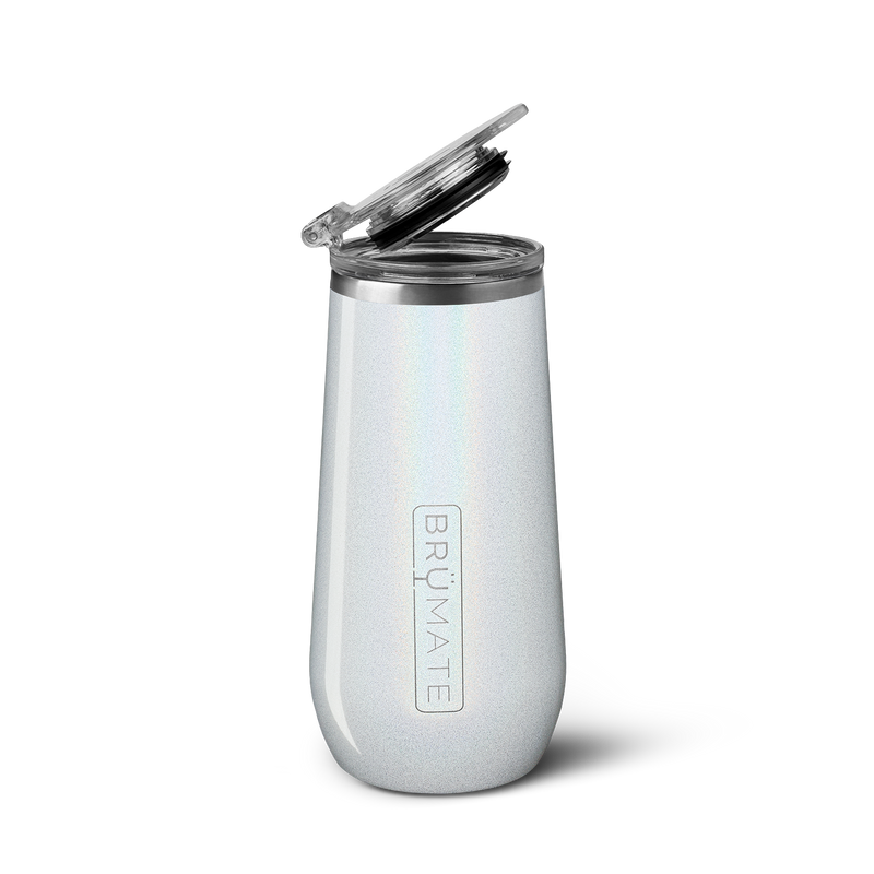 Champagne Flute | Glitter White | 12oz - Trail Beverage