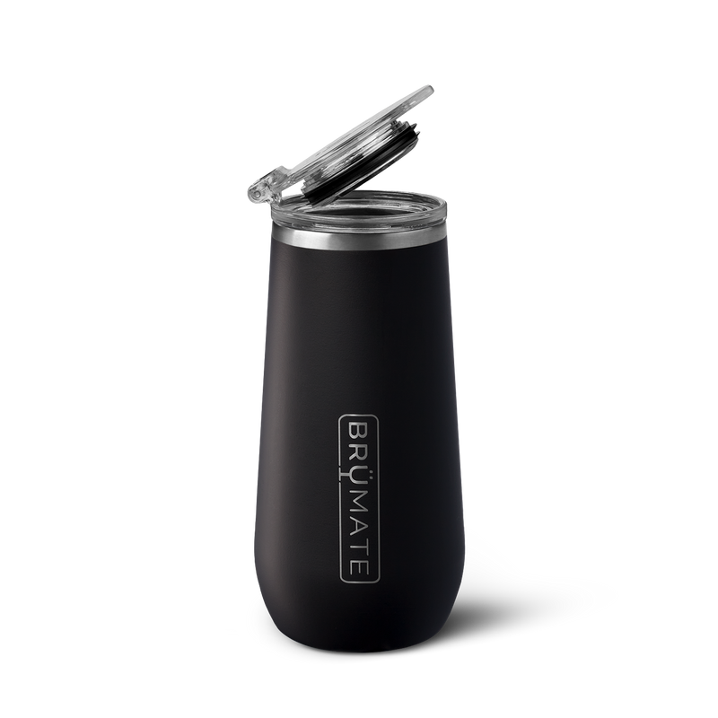 Champagne Flute | Matte Black | 12oz - Leisure Drink-Companion